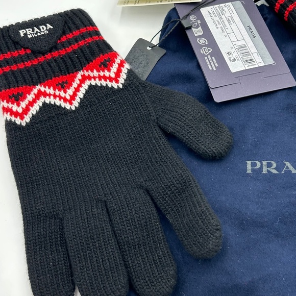 Unisex Prada wool/cashmere knit glove size large made in Italy - Picture 3 of 7
